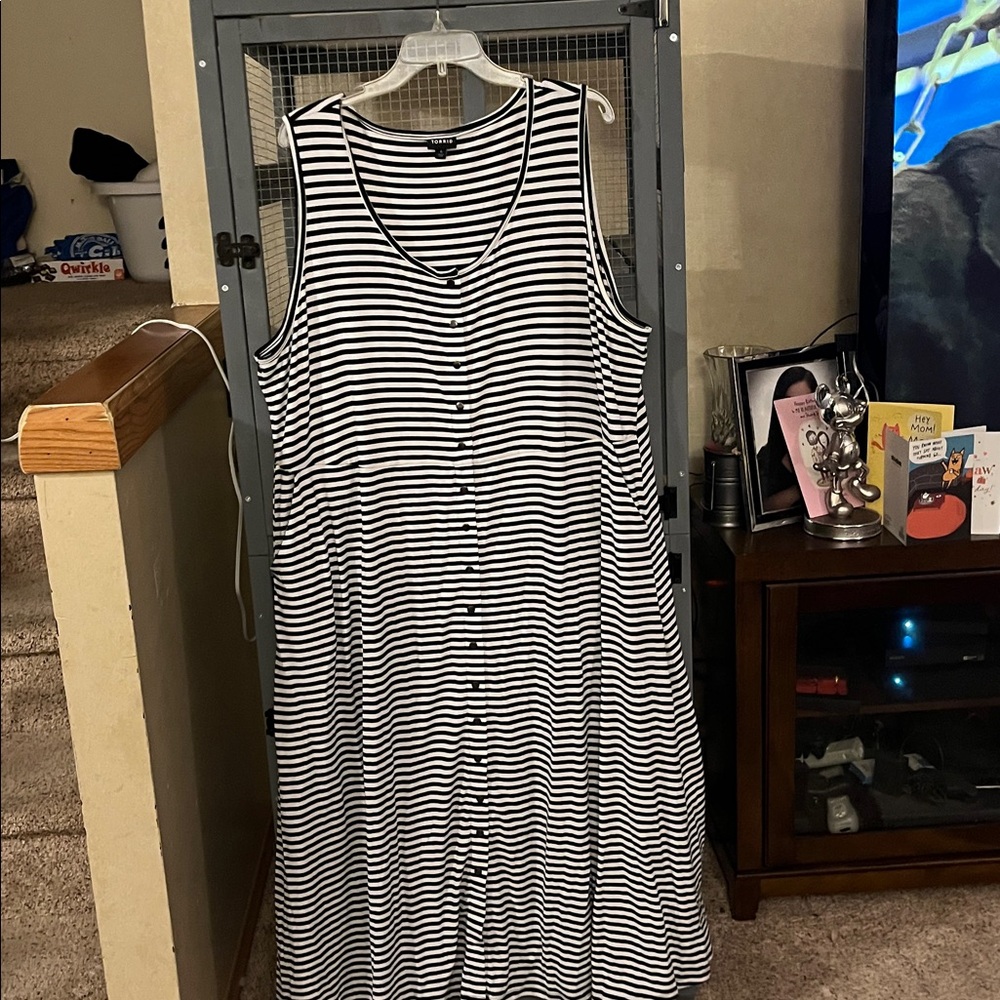 Torrid Monochrome Striped Tee